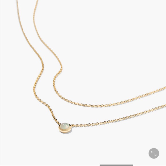 NWB Mejuri Layered Opal Necklace Sterling Silver - Picture 4 of 4